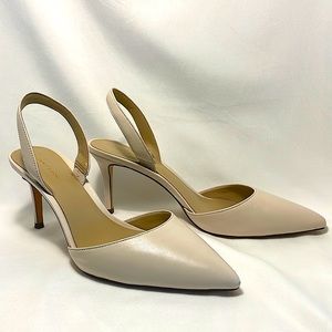 Ann Taylor Leather Slingback Heels Sz 9